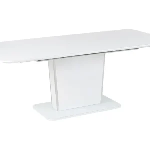 Table de salle à manger extensible blanche 160/200 x 90cm SUNDS
