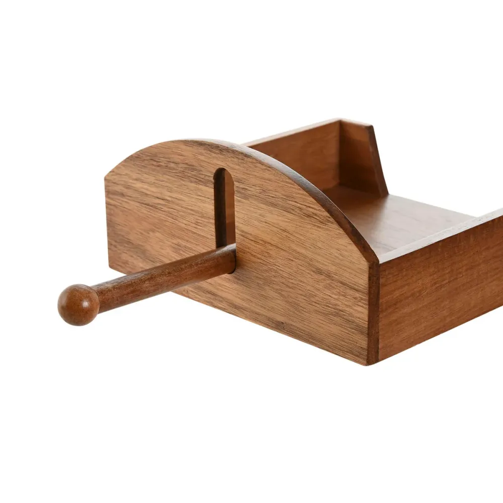 Porte-serviettes Home ESPRIT Naturel Bois d'acacia 19 x 21 x 8,8 cm