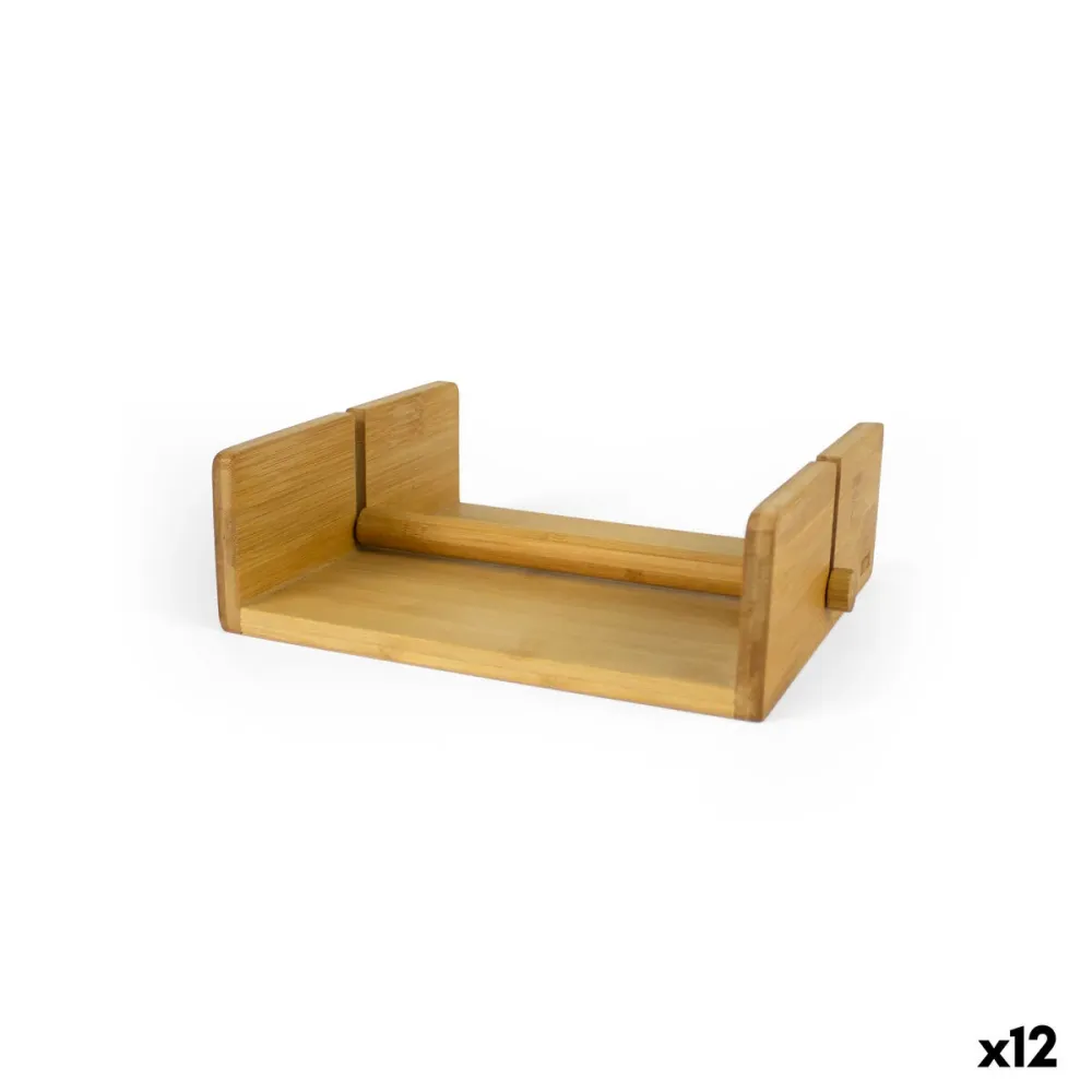 Porte-serviettes Quttin Marron Bambou 21,7 x 18,7 x 7 cm (12 Unités)