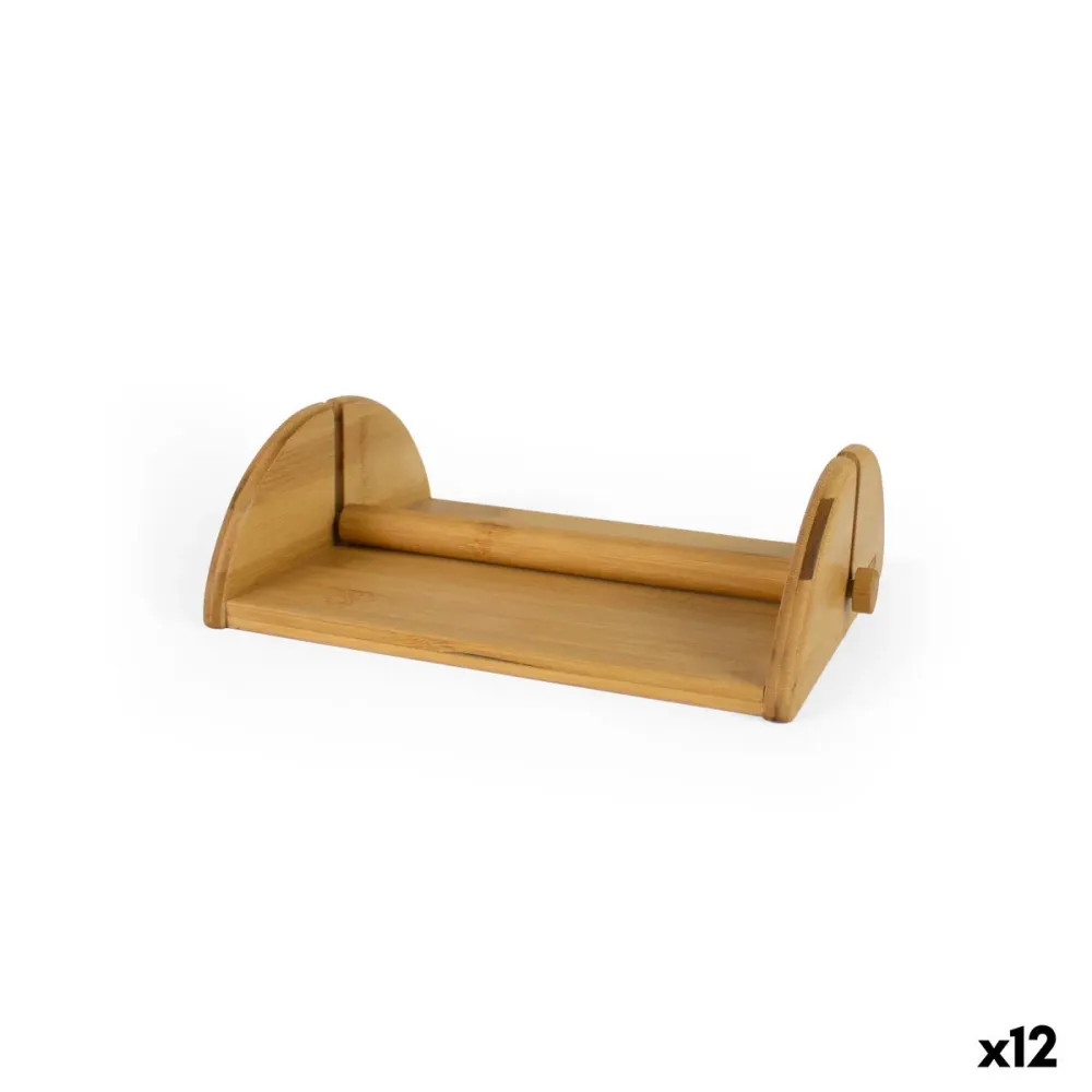 Porte-serviettes Quttin Marron Bambou 22,5 x 17,5 x 7 cm (12 Unités)