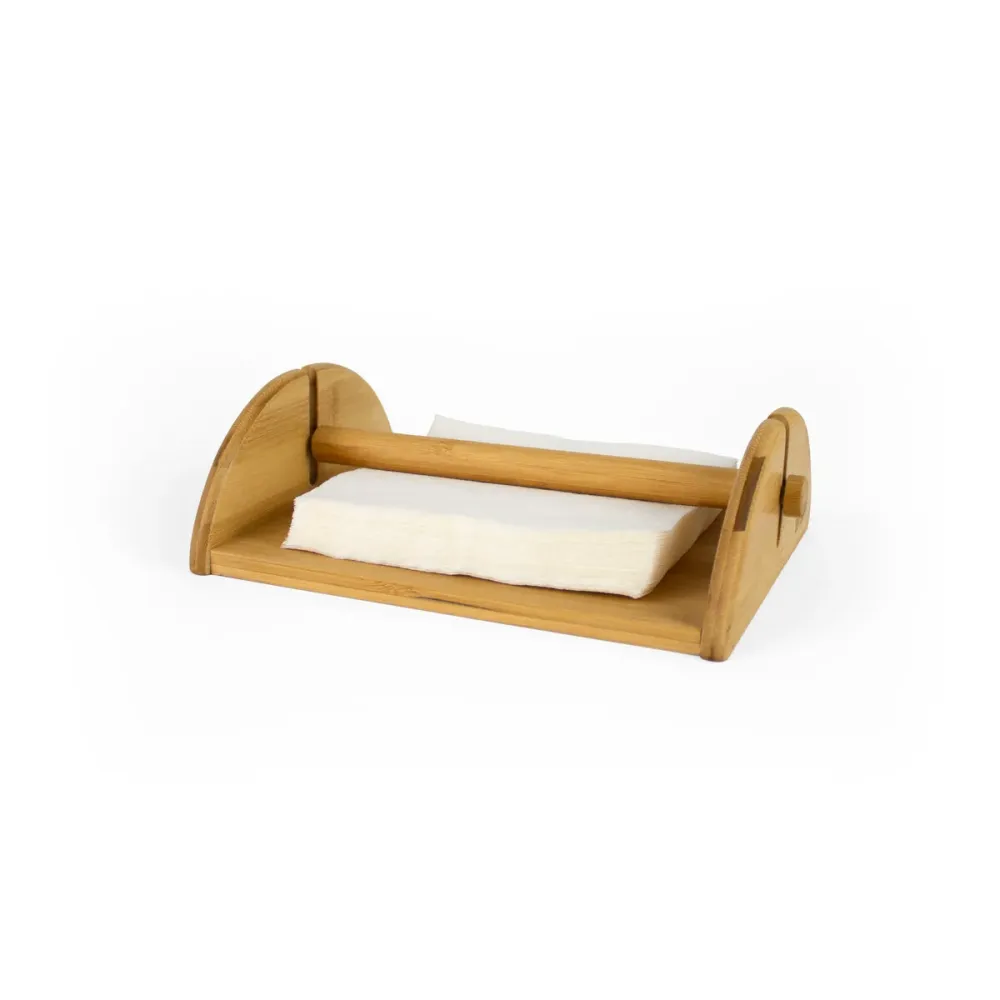 Porte-serviettes Quttin Marron Bambou 22,5 x 17,5 x 7 cm (12 Unités)
