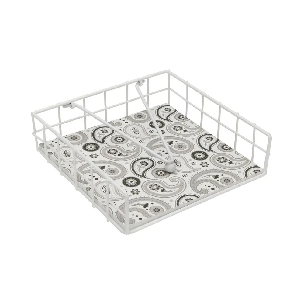 Porte-serviettes Versa GLOBB Acier Bois MDF 18 x 7 x 18 cm
