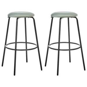 Bar Chair Set 2 En velours Mint Green MORTON