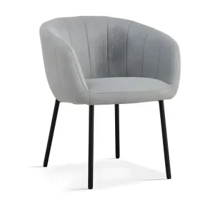 Chaise SEVILLE Tissus Gris clair, dimension H79 x L57 x P62, rêvé pour votre cuisine ou salle à manger