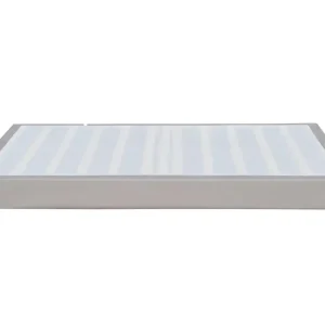 Sommier Tapissier Gris 140x190 déhoussable housse lavable - revetement Tissu VINYLE