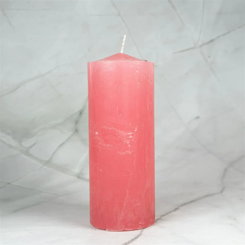 Bougie teintée masse rose