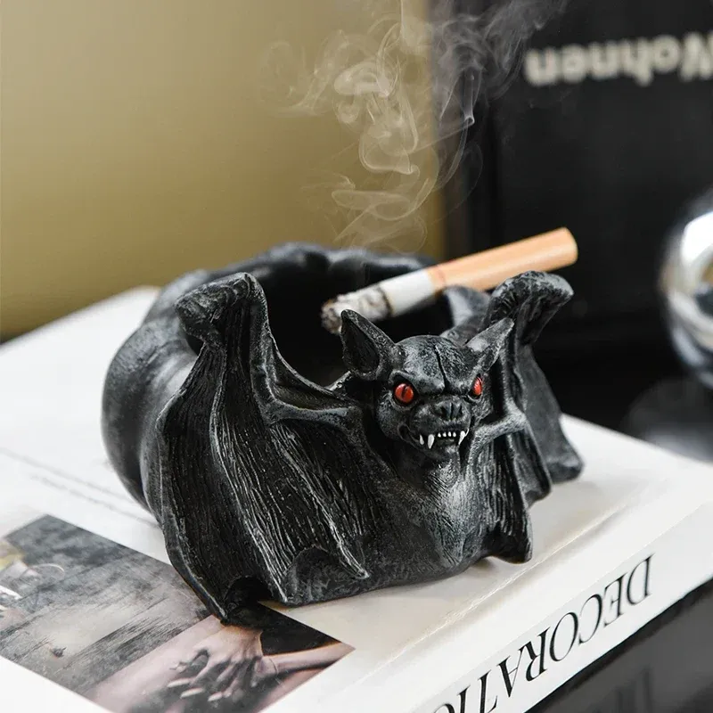 Cendrier créatif en forme de chauve-souris, cadeau tendance pour la fête des pères, décoration classique