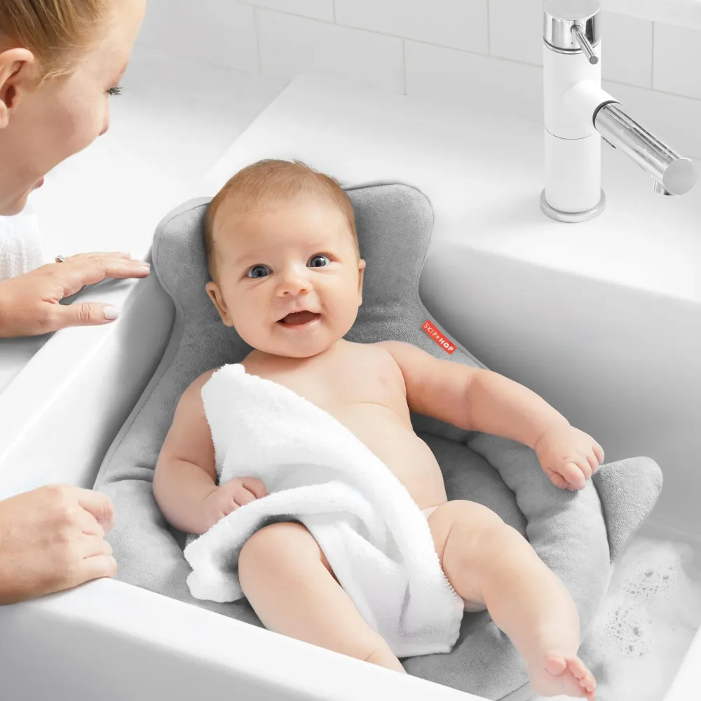 Skip Hop Moby Softspot Tapis de bain baleine grise