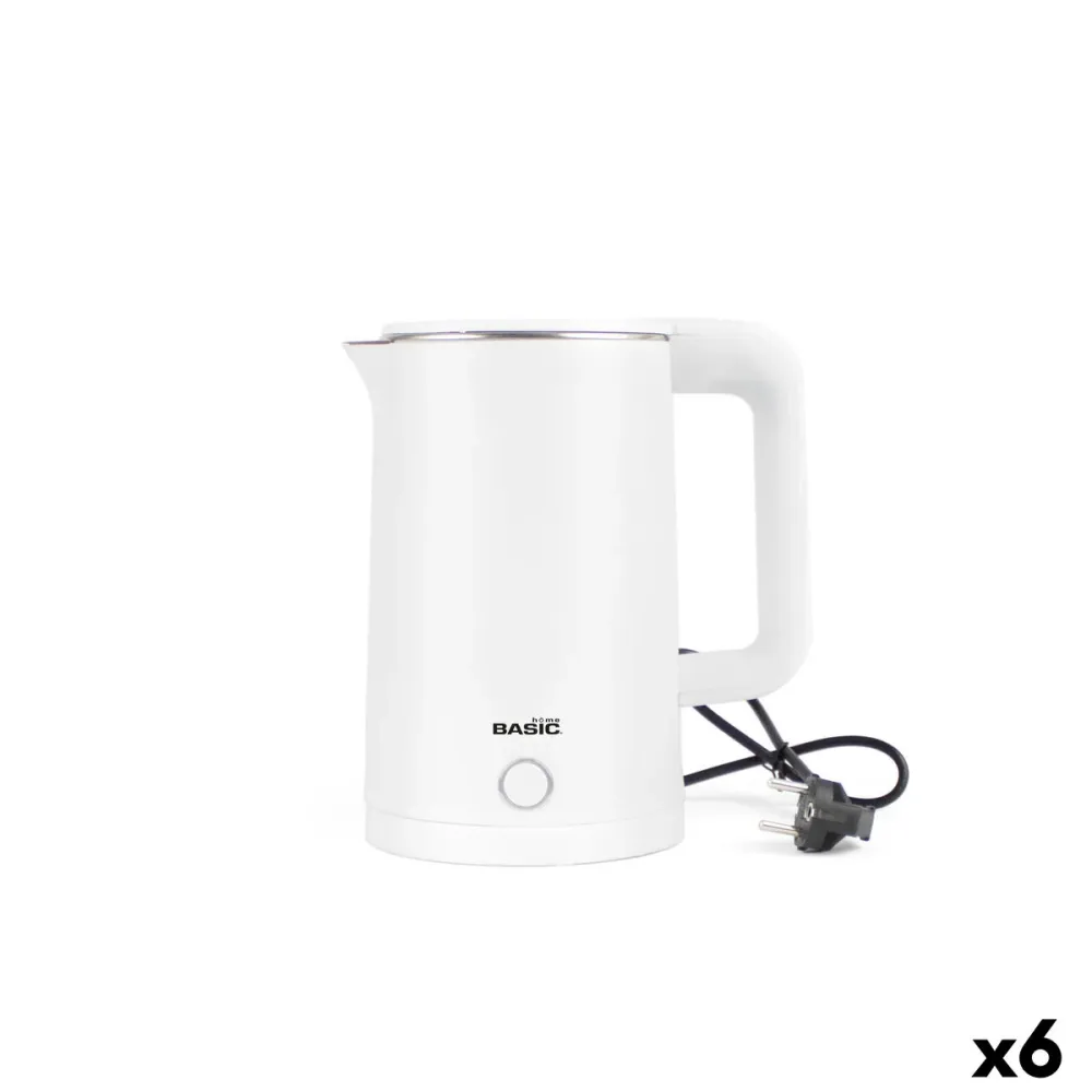 Bouilloire Basic Home Blanc 1500 W 2 L (6 Unités)