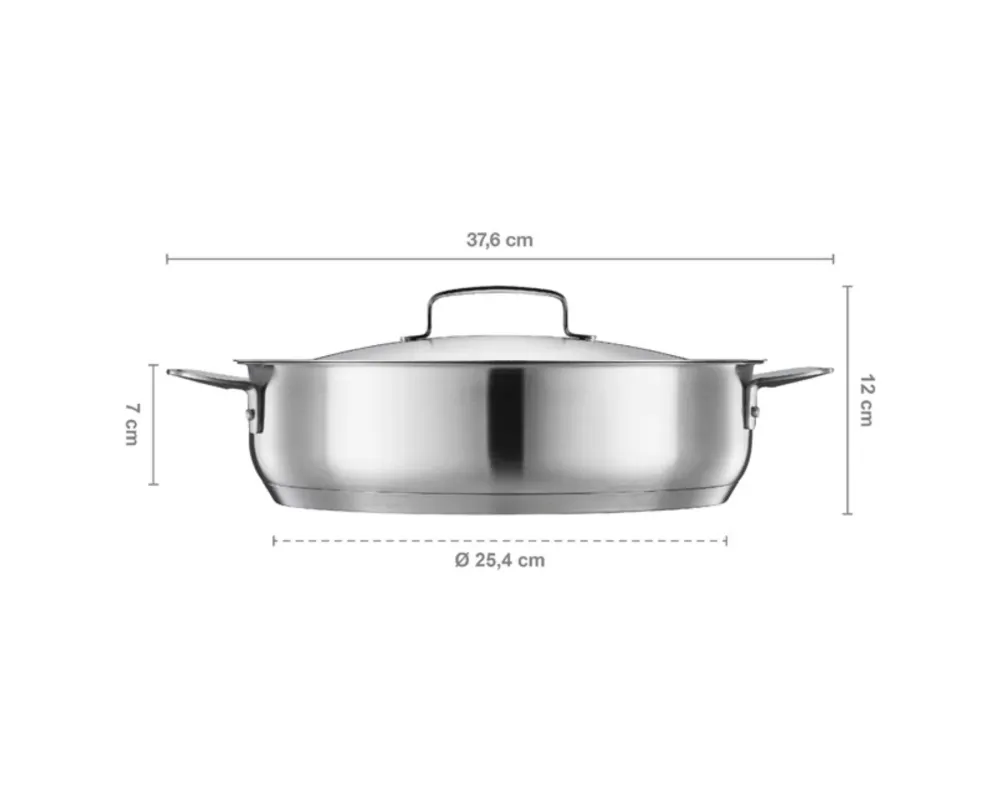 Cocotte tout acier avec couvercle 28 cm de Fiskars