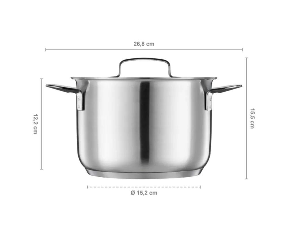 Cocotte tout acier avec couvercle, 3 l par Fiskars