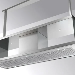 Modèle îlot Airone E-002-ROSSINI - 150 cm - acier inoxydable - moteur interne - recirculation