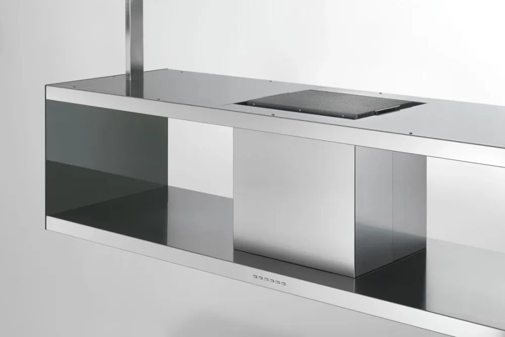 Modèle îlot Airone E-002-ROSSINI - 150 cm - acier inoxydable - moteur interne - recirculation