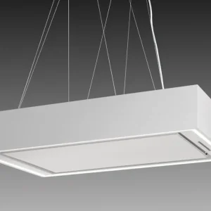 Modèle îlot Airone E-003-BELLINI - 60 cm - blanc - moteur interne - recirculation