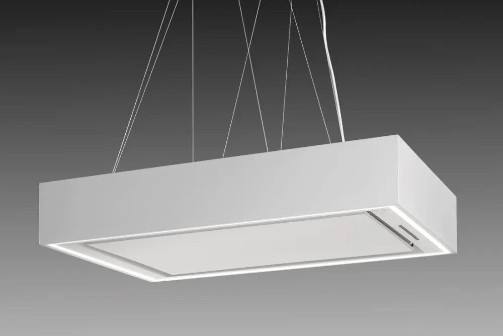 Modèle îlot Airone E-003-BELLINI - 60 cm - blanc - moteur interne - recirculation