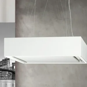 Modèle îlot Airone E-006-BELLINI - 90 cm - blanc - moteur interne - recirculation