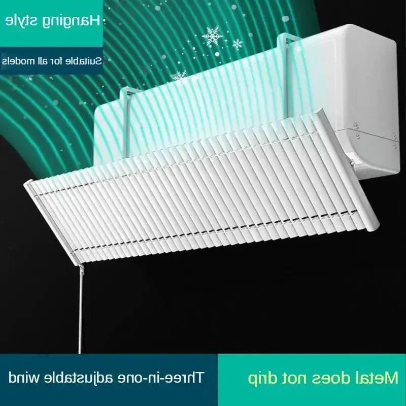 Pare-brise de climatisation à persiennes en aluminium, déflecteur d'air anti-soufflage direct, déflecteur de climatisation...
