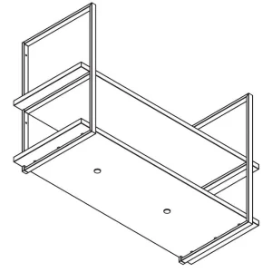 Wave 1052.71 FRAME sans moteur - modèle mural 150 cm en acier inoxydable - 3 x 4,2 W dimmable LED 2700 Kelvin