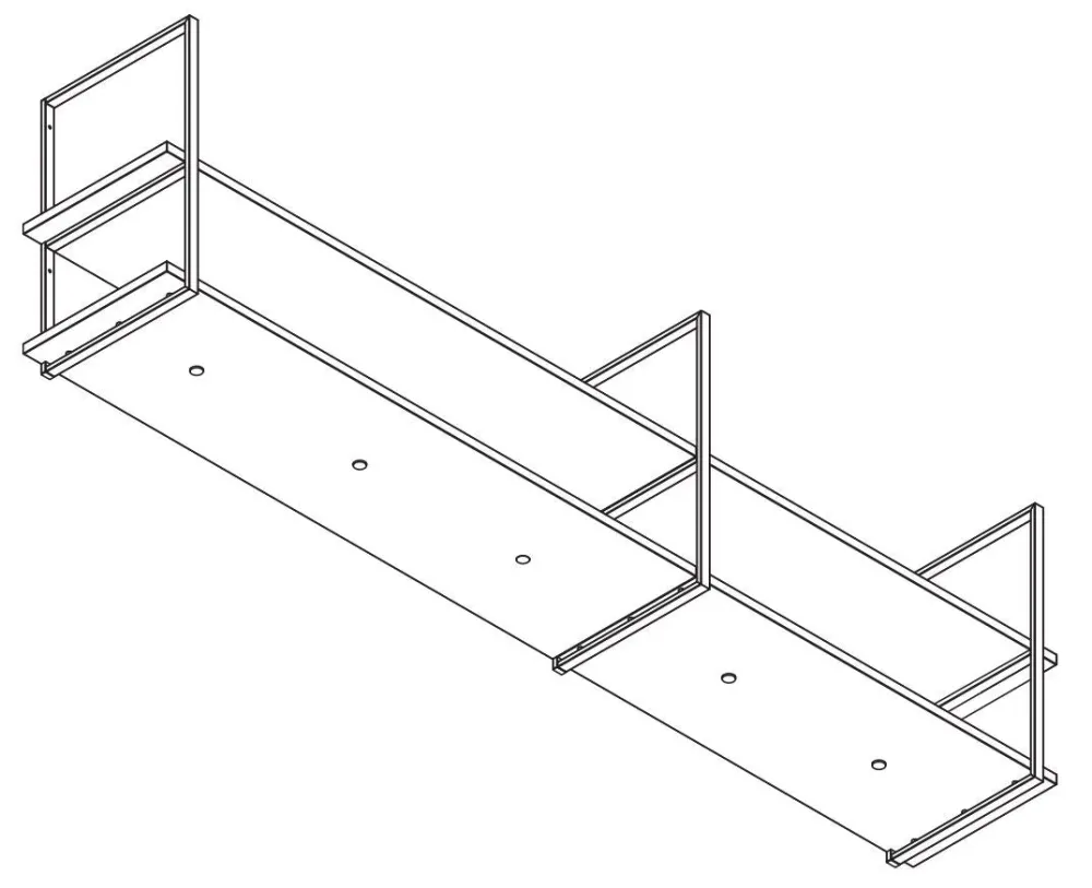 Wave 1056.86 FRAME sans moteur - 300 cm noir - RAL 9017 mat - 5 x 4,2 W dimmable LED 2700 Kelvin