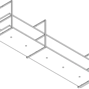 Wave 2055.84 FRAME sans moteur - modèle îlot 270 cm noir - RAL 9017 mat - 5 x 4,2 W dimmable LED 2700 Kelvin
