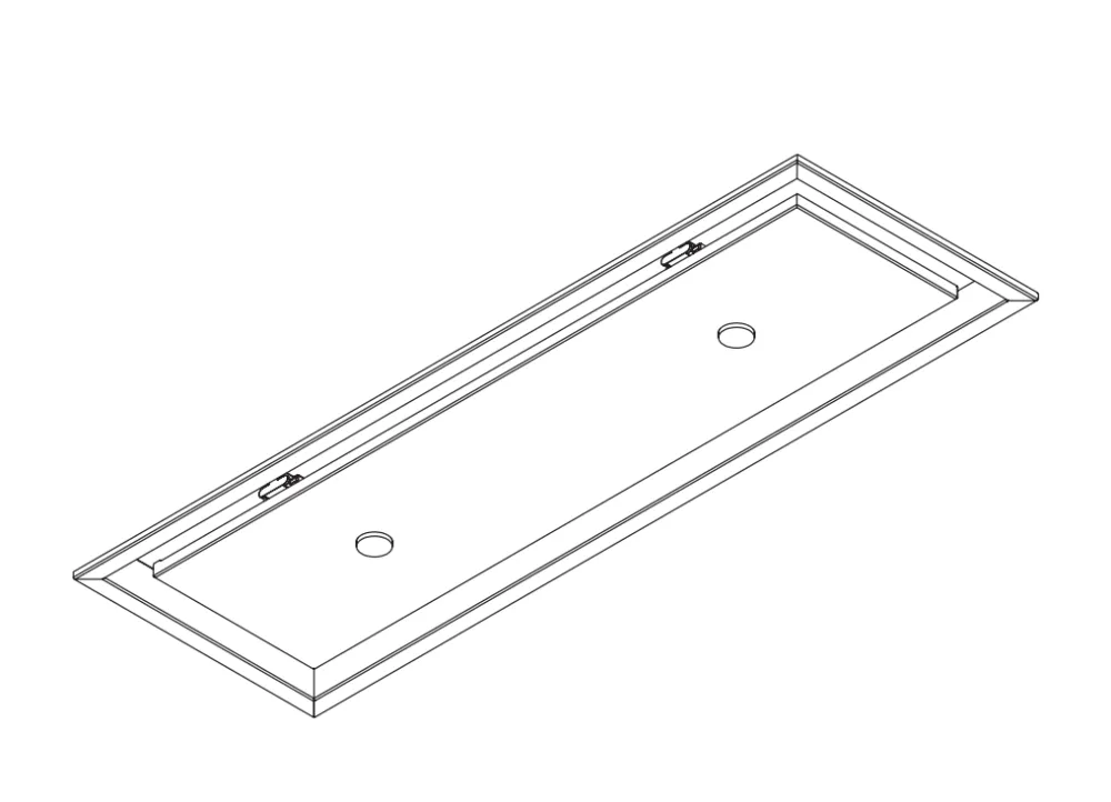 Wave 3666.301 Meuble encastrable 80 x 40 cm - RAL 9016 mat (blanc) - sans moteur - LED