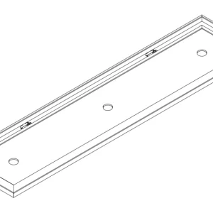 Wave 3683.101 FLAT meuble encastrable 120 x 30 cm - inox - sans moteur - LED