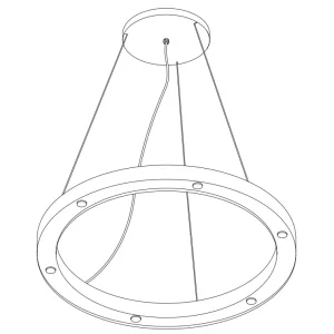 Wave 7310.200 CLASS - suspension - ∅ 75 cm - acier inoxydable - intensité variable - LED