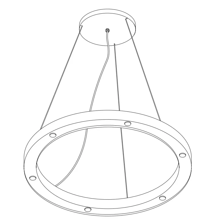 Wave 7310.200 CLASS - suspension - ∅ 75 cm - acier inoxydable - intensité variable - LED