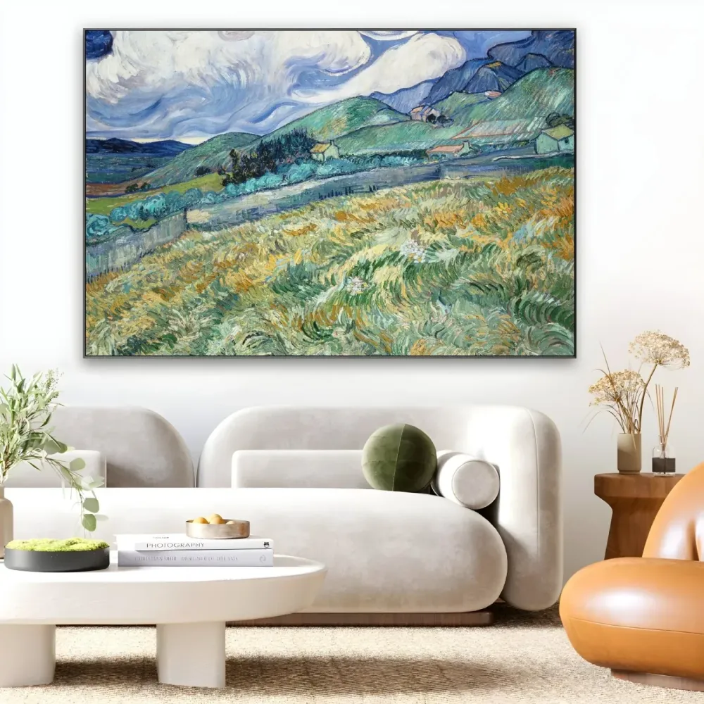 Champ de blé et montagnes 1889, Vincent Van Gogh OGC