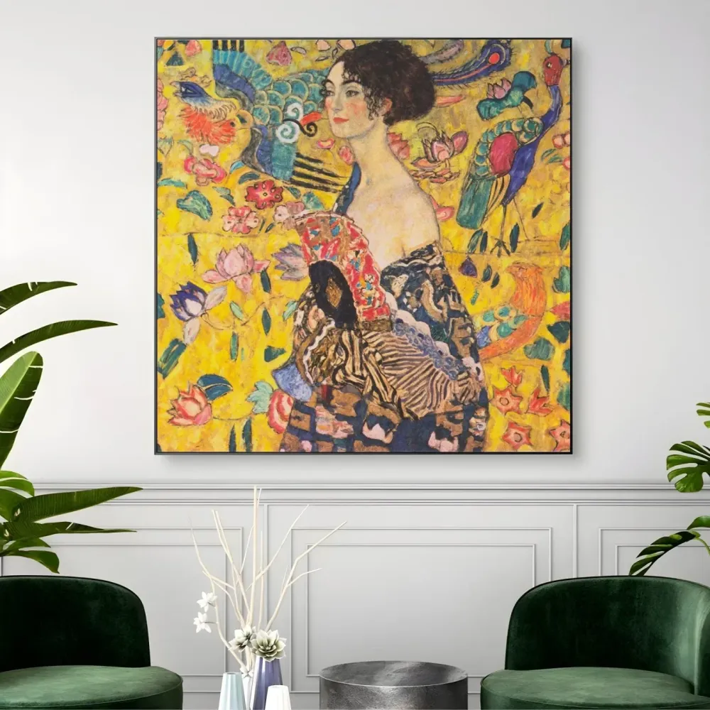 Dame à l'éventail, Gustav Klimt OGC