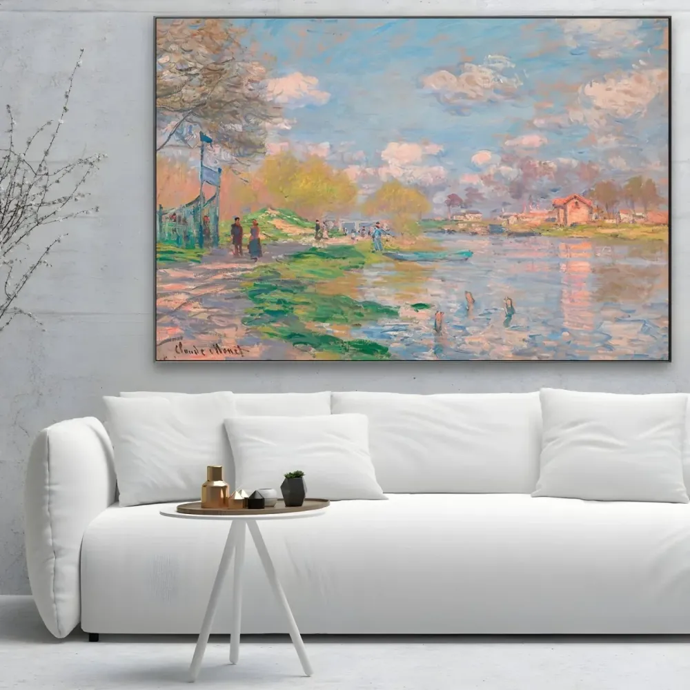 Printemps au bord de la Seine - Claude Monet OGC