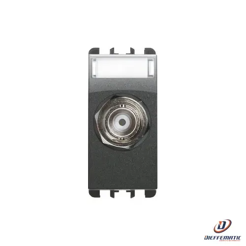 Urmet Presa Coassiale Bnc Per Rg59 (75 Ohm), 1 Modulo, Acciaio Scuro 10459Ac pour cuisinière à gaz