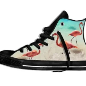 Baskets Noires Flamant Rose Royaume flamant rose