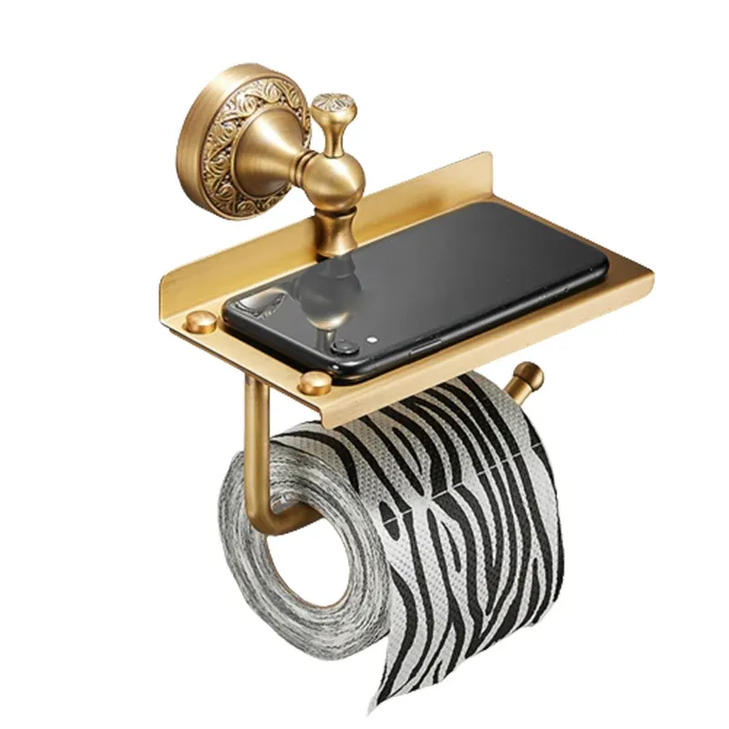 Accessoire de salle de bain traditionnel en laiton brossé, individuel ou en ensemble Clearhalo