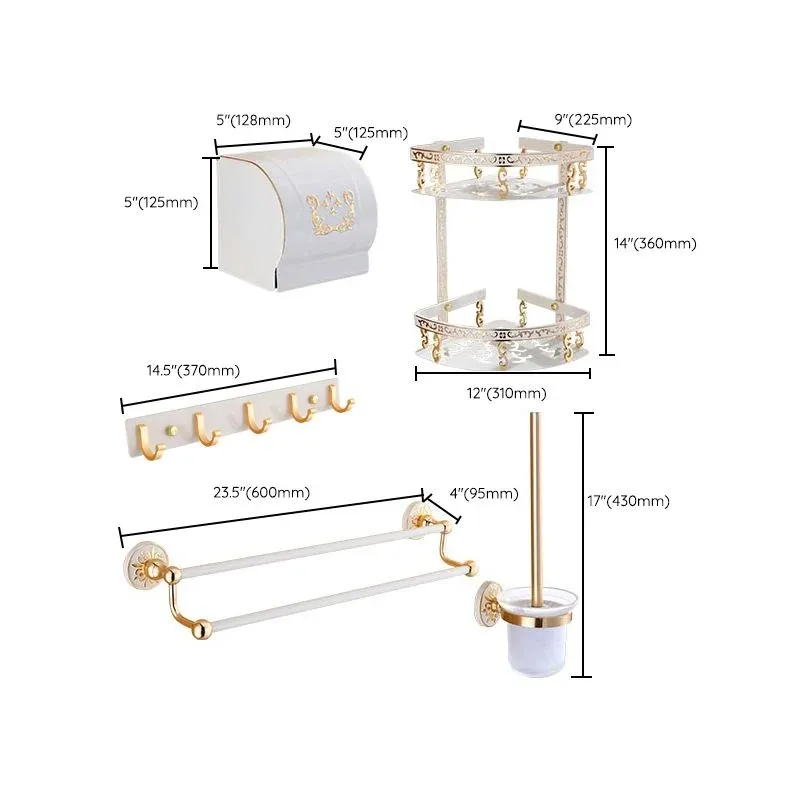 Accessoire de salle de bain traditionnel en métal, individuel ou en ensemble Clearhalo
