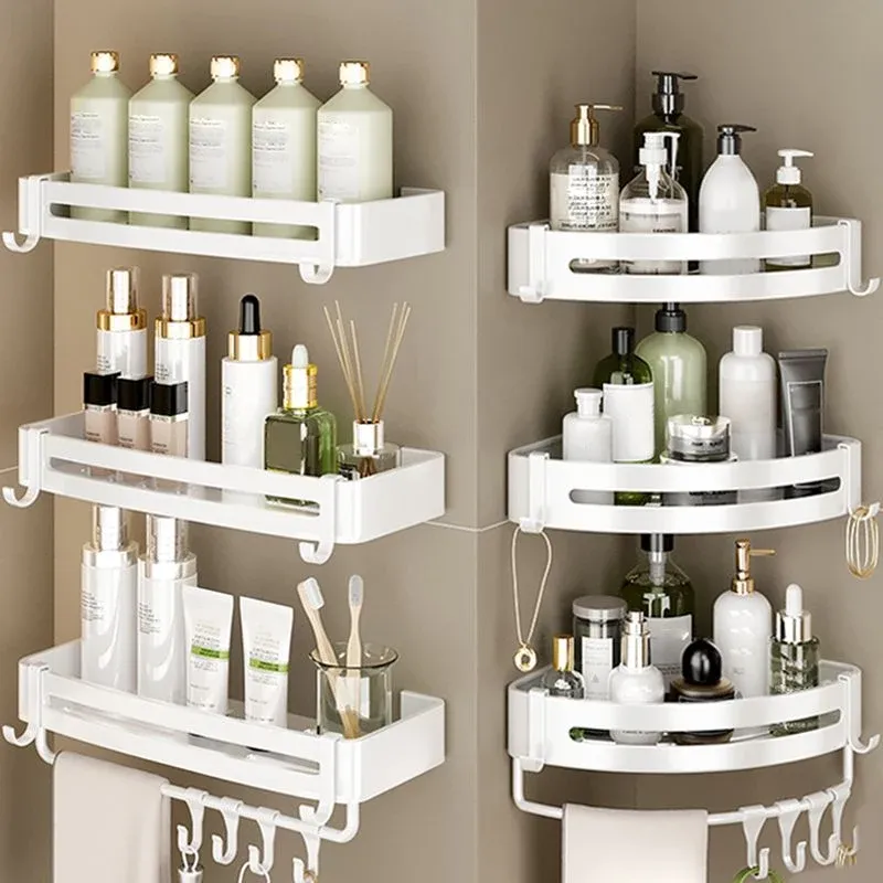 Ensemble d'accessoires de salle de bain simpliste, étagère de bain, Kit d'accessoires de salle de bain Clearhalo