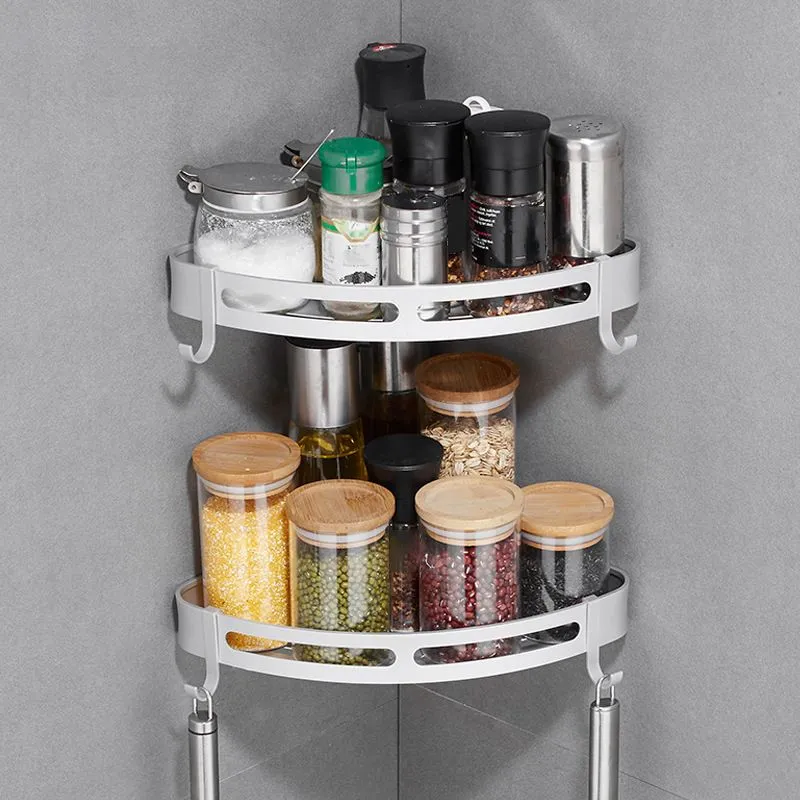 Ensemble d'accessoires de salle de bains en aluminium moderne, étagère de bain noire/argentée Clearhalo