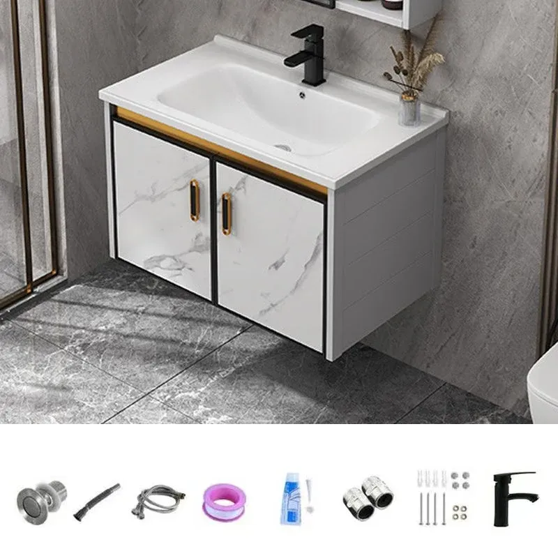 Ensemble de meuble-lavabo de salle de bain Glam, meuble-lavabo simple pour salle de bain Clearhalo