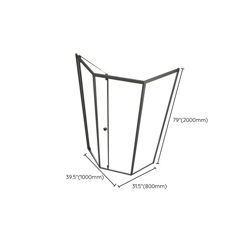 Porte de douche coulissante simple en verre trempé, porte de douche transparente Clearhalo