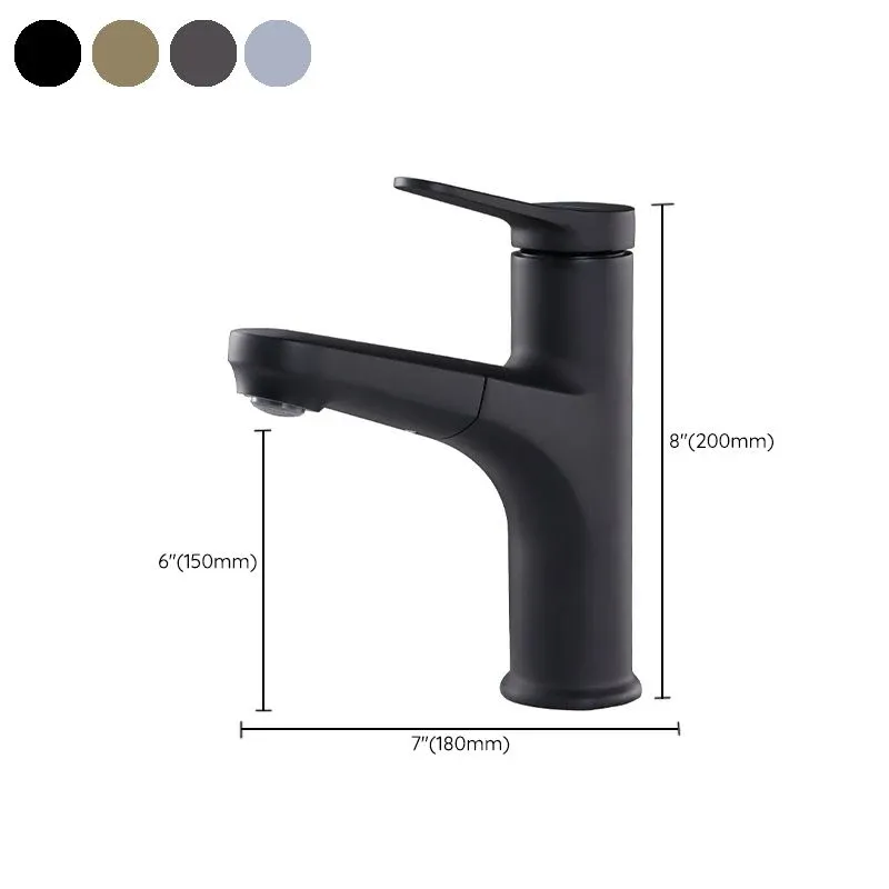 Robinet de navire contemporain en cuivre, robinet de navire rétractable à poignée unique de couleur pure Clearhalo