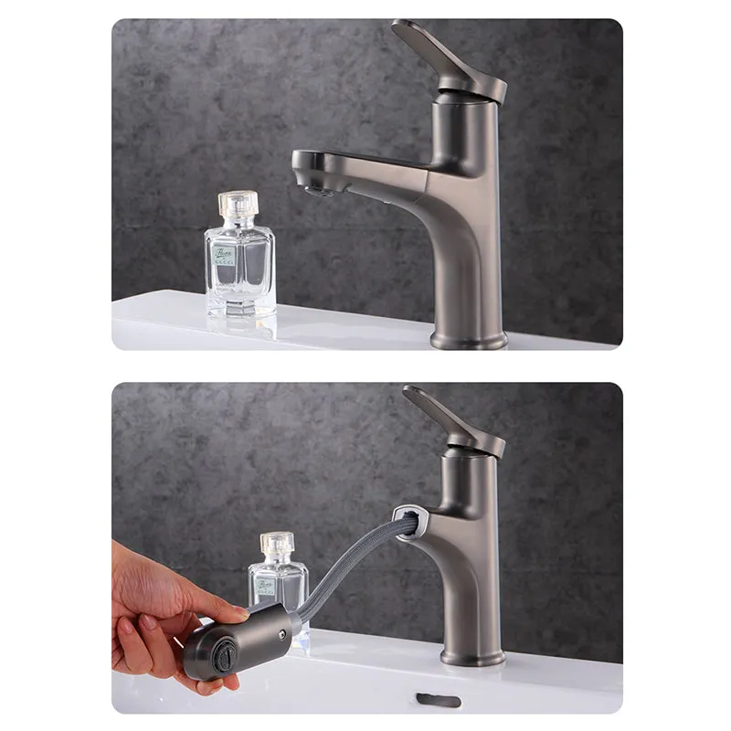 Robinet de navire contemporain en cuivre, robinet de navire rétractable à poignée unique de couleur pure Clearhalo