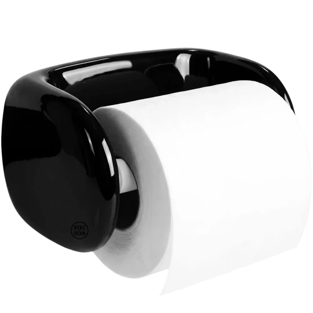PORTE-PAPIER WC PORCELAINE NOIRE DYKE & DEAN