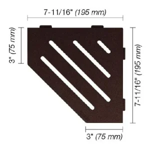 Schluter SHELF-E Étagère de coin pentagonale modèle Wave - aluminium bronze