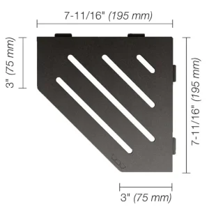 Schluter SHELF-E Étagère de coin pentagonale modèle Wave aluminium anthracite foncé