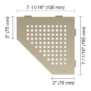 Schluter SHELF-E Étagère de coin pentagonale modèle Square - aluminium crème