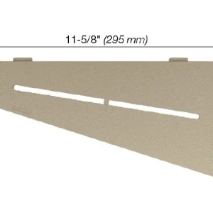 Schluter SHELF-E Étagère de coin quadrilaterale modèle Pure - aluminium crème
