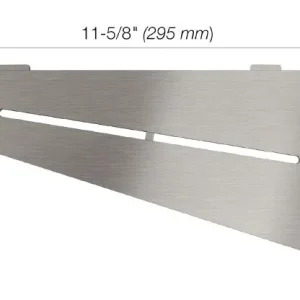 Schluter SHELF-E Étagère de coin quadrilaterale modèle Pure - acier inoxydable (V2) brossé