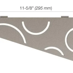 Schluter SHELF-E Étagère de coin quadrilaterale modèle Curve - aluminium gris pierre