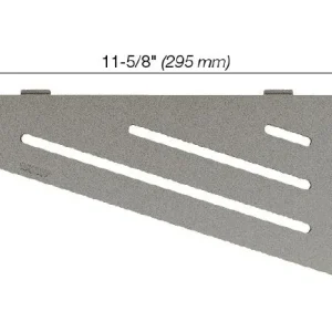 Schluter SHELF-E Étagère de coin quadrilaterale modèle Wave - aluminium gris pierre