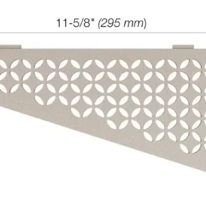 Schluter SHELF-E Étagère de coin quadrilaterale modèle Floral - aluminium grège